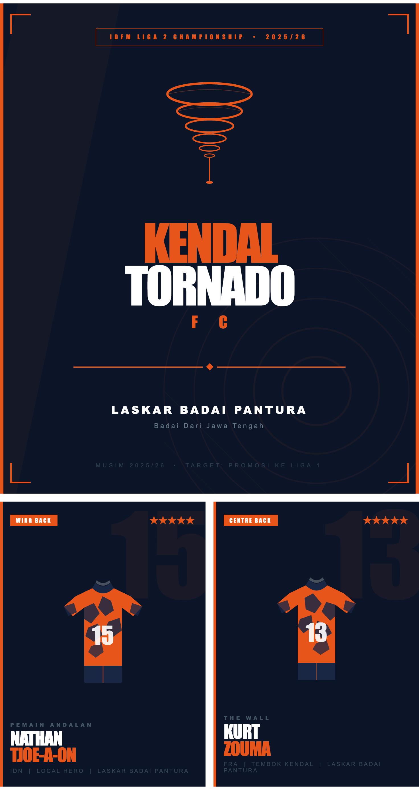 KENDAL TORNADO FC (ꦏꦼꦤ꧀ꦝꦭ꧀ ꦠꦺꦴꦂꦤꦢꦺꦴ FC) Laskar Badai Pantura